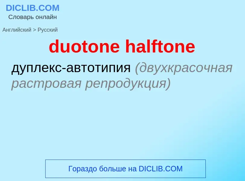 Как переводится duotone halftone на Русский язык