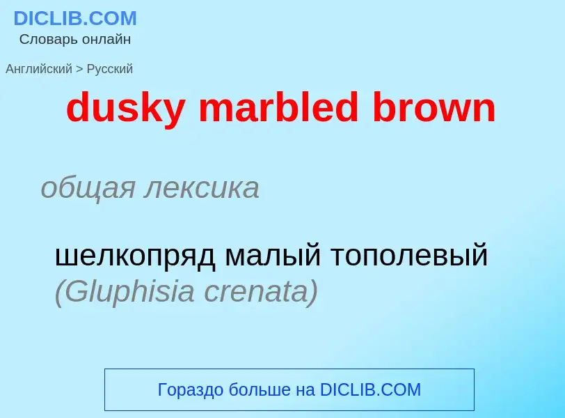 Vertaling van &#39dusky marbled brown&#39 naar Russisch