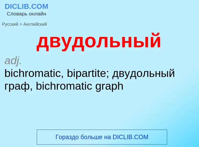 Как переводится двудольный на Английский язык