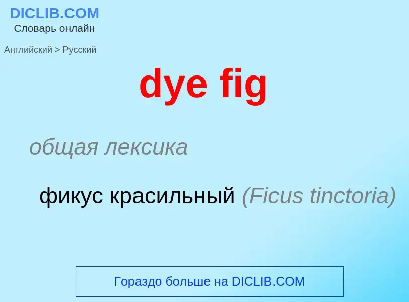 Μετάφραση του &#39dye fig&#39 σε Ρωσικά