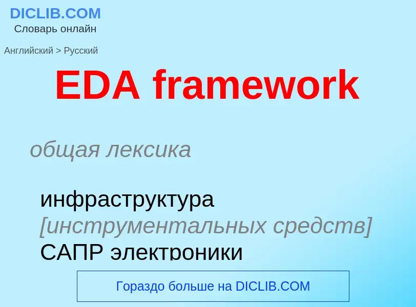 Μετάφραση του &#39EDA framework&#39 σε Ρωσικά