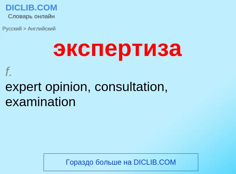 Как переводится экспертиза на Английский язык