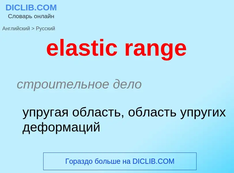 What is the Russian for elastic range? Translation of &#39elastic range&#39 to Russian