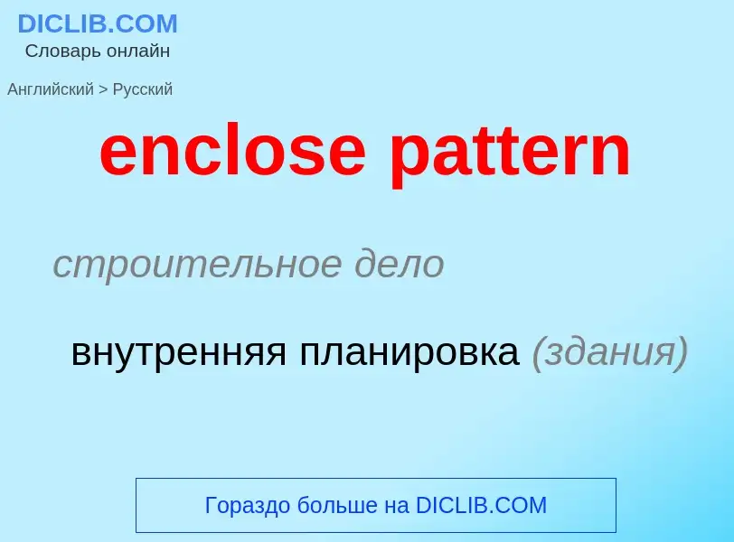 Как переводится enclose pattern на Русский язык