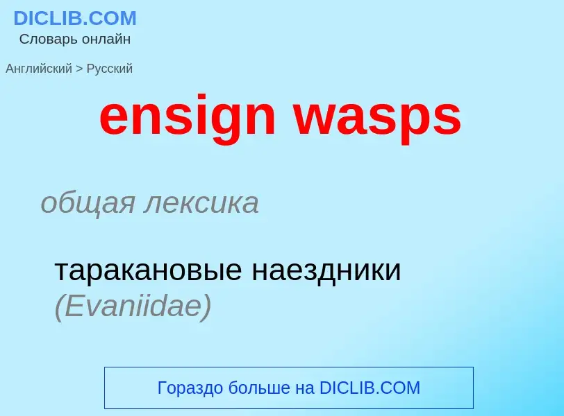 Μετάφραση του &#39ensign wasps&#39 σε Ρωσικά