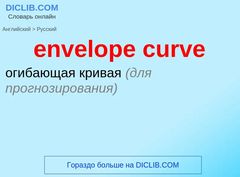 Μετάφραση του &#39envelope curve&#39 σε Ρωσικά