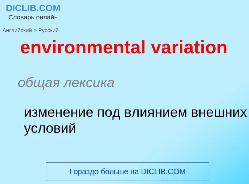 What is the Russian for environmental variation? Translation of &#39environmental variation&#39 to R