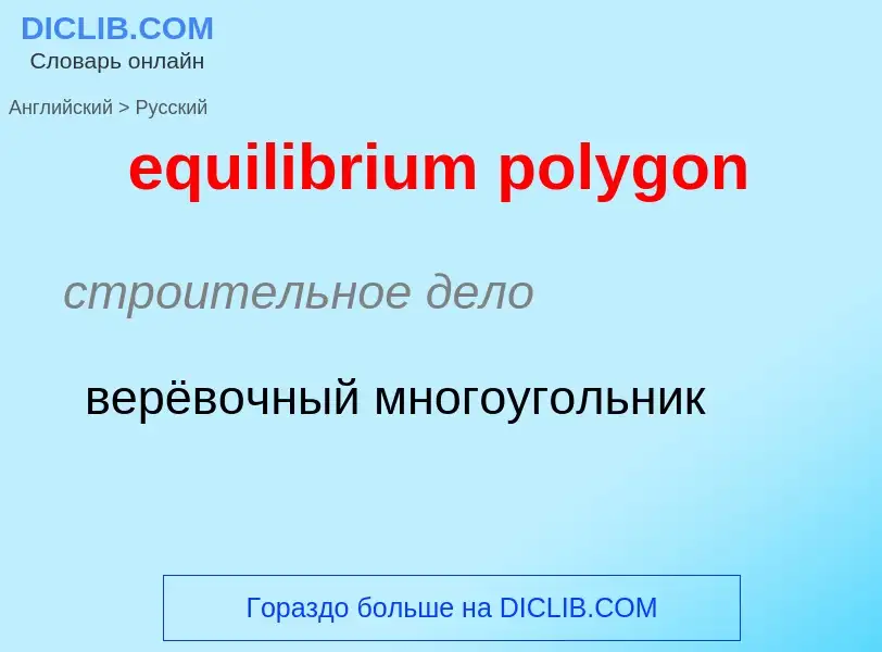 Vertaling van &#39equilibrium polygon&#39 naar Russisch