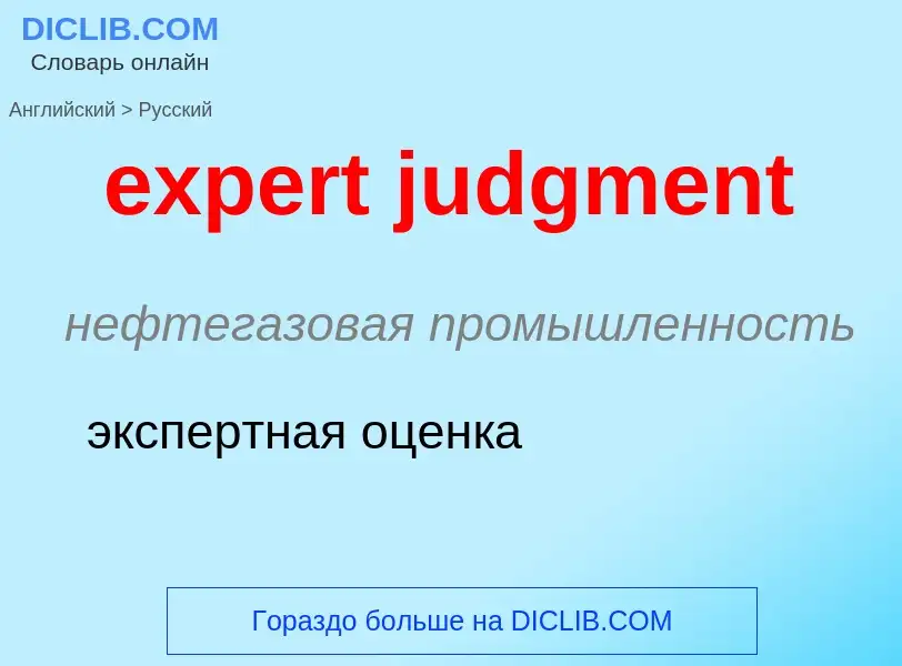 Как переводится expert judgment на Русский язык