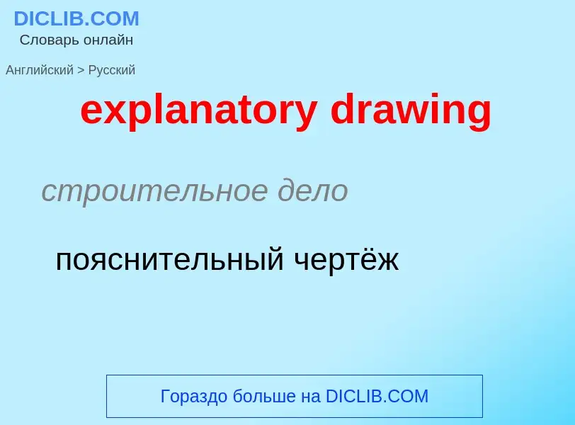 Vertaling van &#39explanatory drawing&#39 naar Russisch