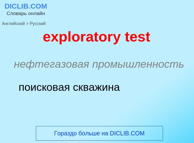 Как переводится exploratory test на Русский язык