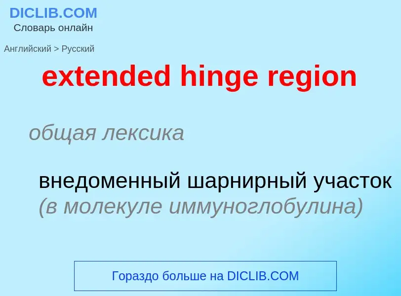 Μετάφραση του &#39extended hinge region&#39 σε Ρωσικά