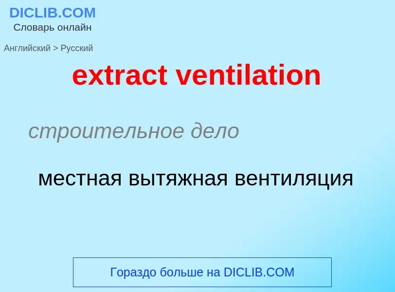 Μετάφραση του &#39extract ventilation&#39 σε Ρωσικά