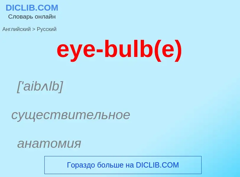 What is the Russian for eye-bulb(e)? Translation of &#39eye-bulb(e)&#39 to Russian