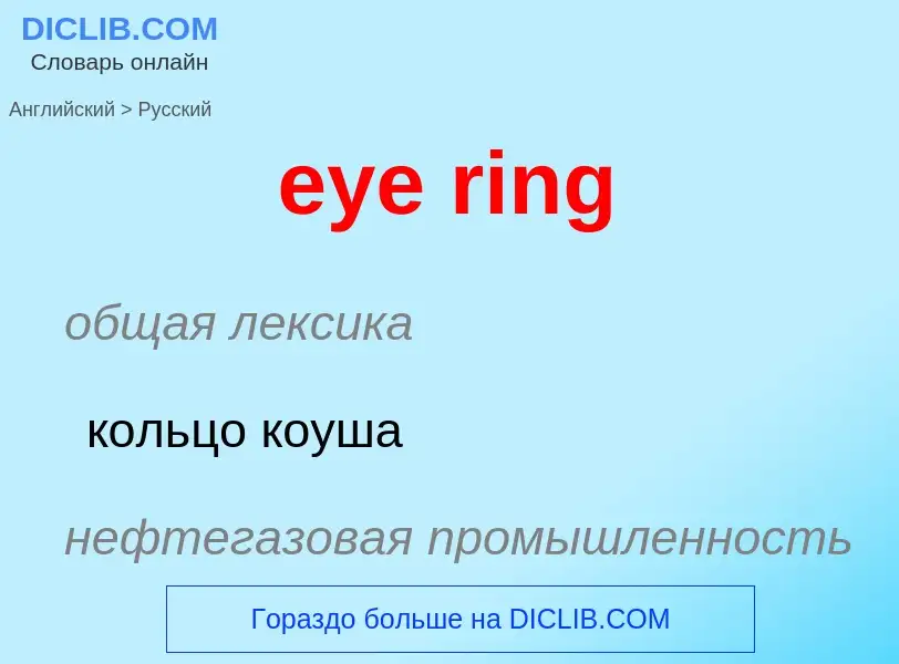 What is the Russian for eye ring? Translation of &#39eye ring&#39 to Russian