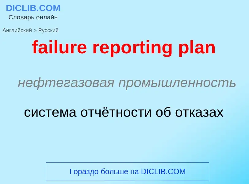 Μετάφραση του &#39failure reporting plan&#39 σε Ρωσικά