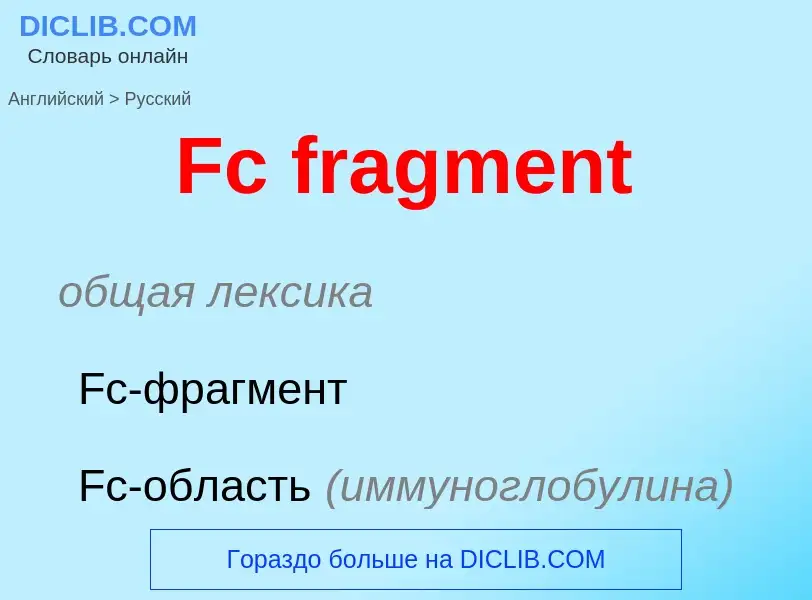 Как переводится Fc fragment на Русский язык