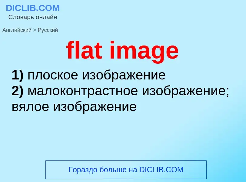 Como se diz flat image em Russo? Tradução de &#39flat image&#39 em Russo