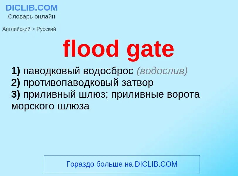 Μετάφραση του &#39flood gate&#39 σε Ρωσικά