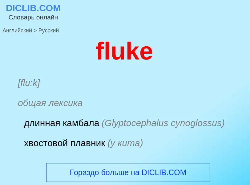 Traduzione di &#39fluke&#39 in Russo