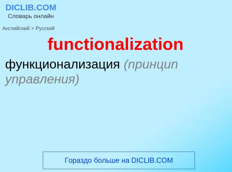 Μετάφραση του &#39functionalization&#39 σε Ρωσικά