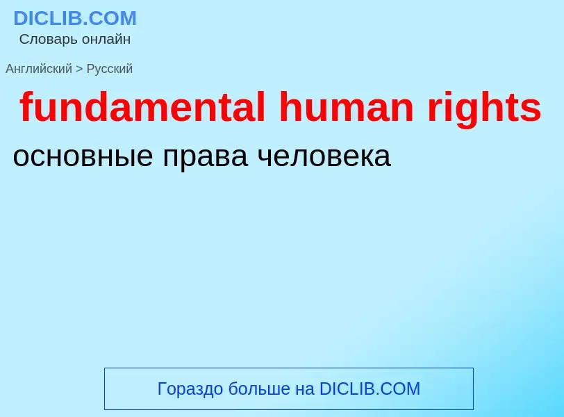 Μετάφραση του &#39fundamental human rights&#39 σε Ρωσικά