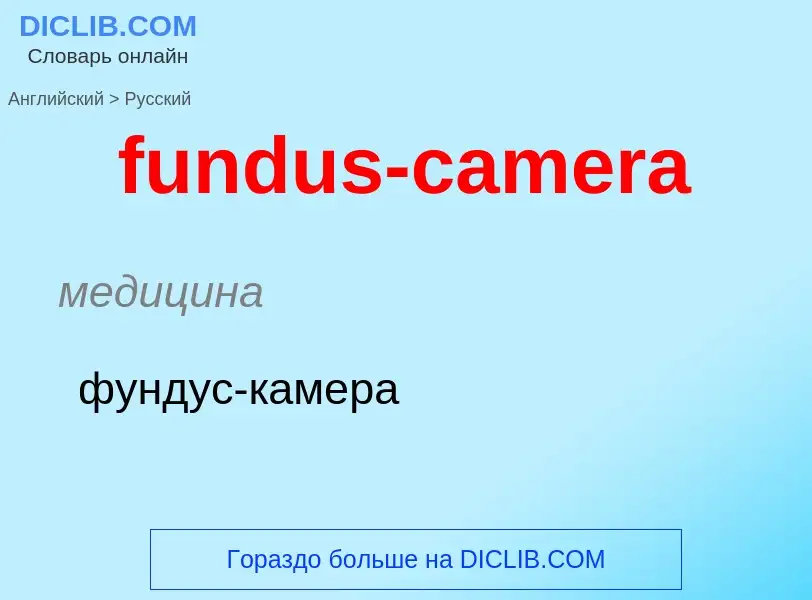 Μετάφραση του &#39fundus-camera&#39 σε Ρωσικά