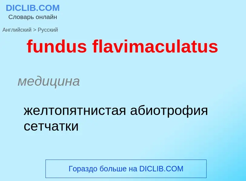 Μετάφραση του &#39fundus flavimaculatus&#39 σε Ρωσικά