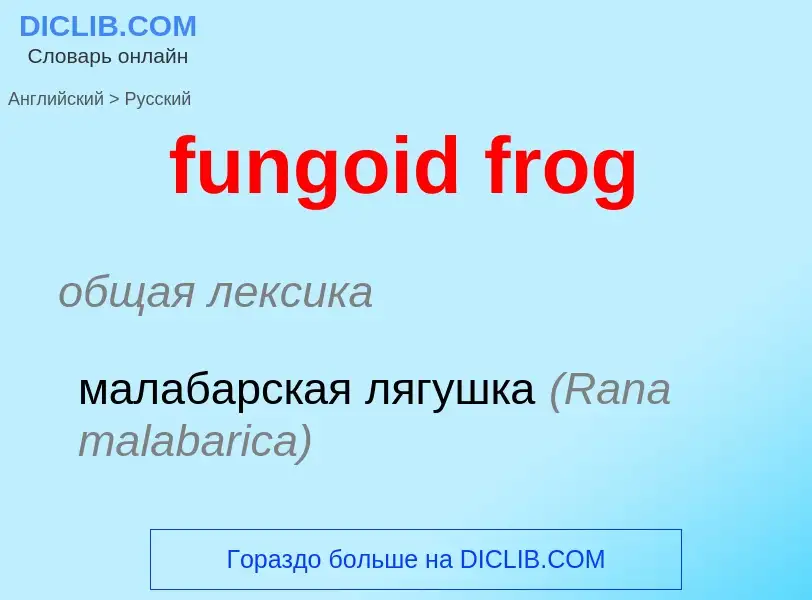 Μετάφραση του &#39fungoid frog&#39 σε Ρωσικά