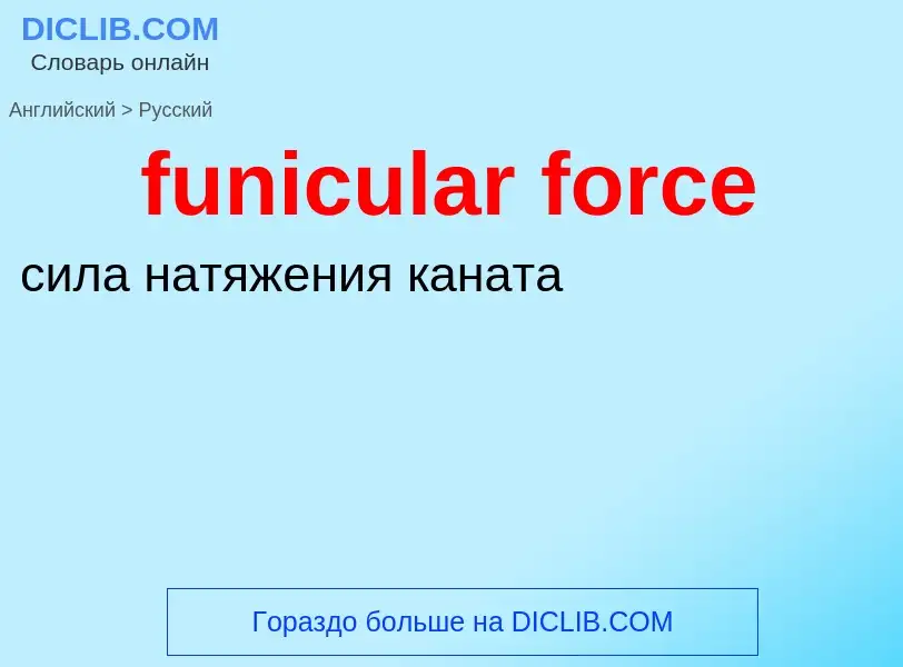 Μετάφραση του &#39funicular force&#39 σε Ρωσικά