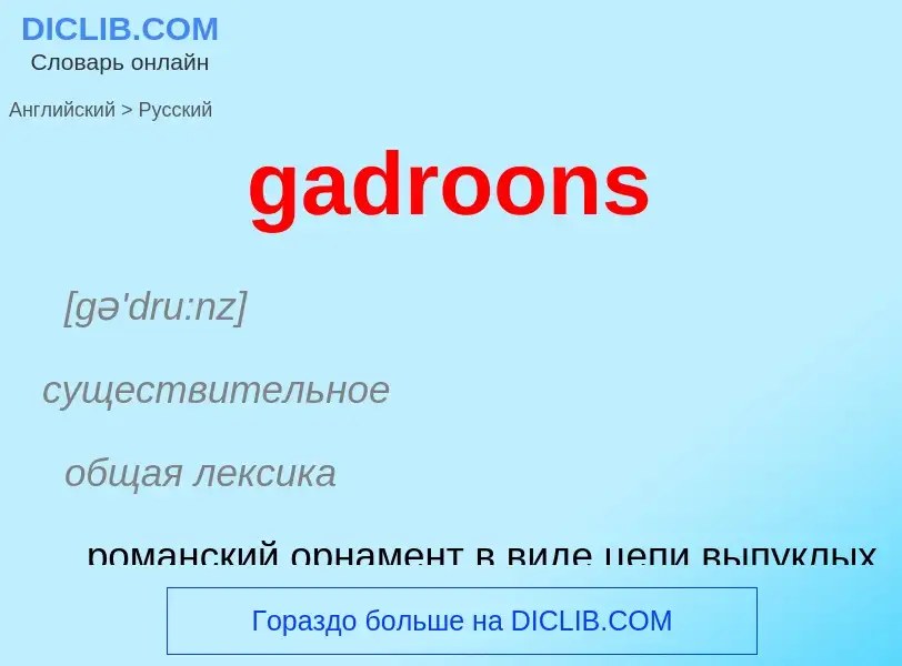 Как переводится gadroons на Русский язык