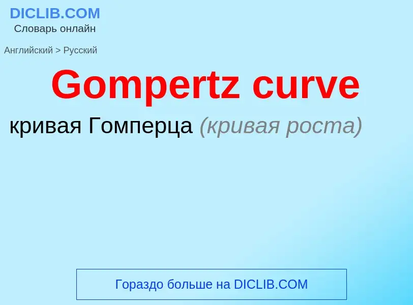 Как переводится Gompertz curve на Русский язык