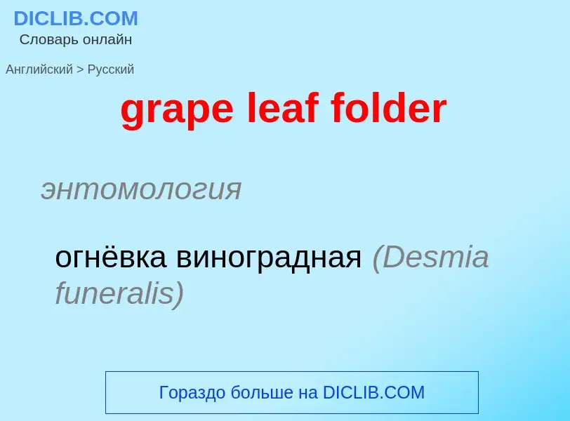 Как переводится grape leaf folder на Русский язык