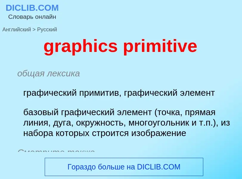 What is the Russian for graphics primitive? Translation of &#39graphics primitive&#39 to Russian