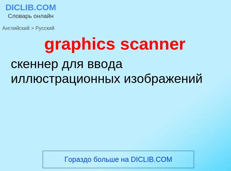 Как переводится graphics scanner на Русский язык