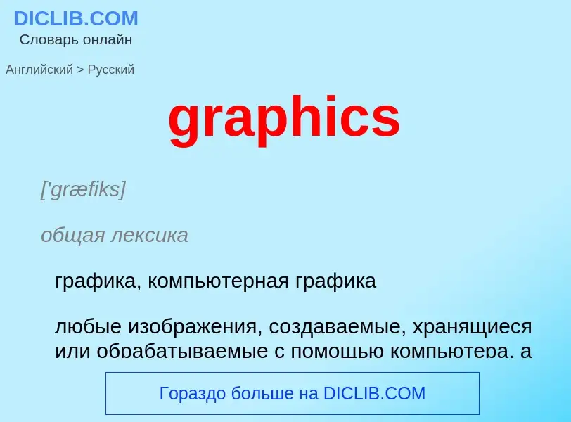 What is the Russian for graphics? Translation of &#39graphics&#39 to Russian