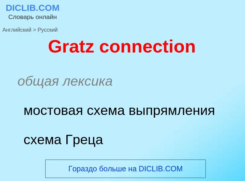 Как переводится Gratz connection на Русский язык