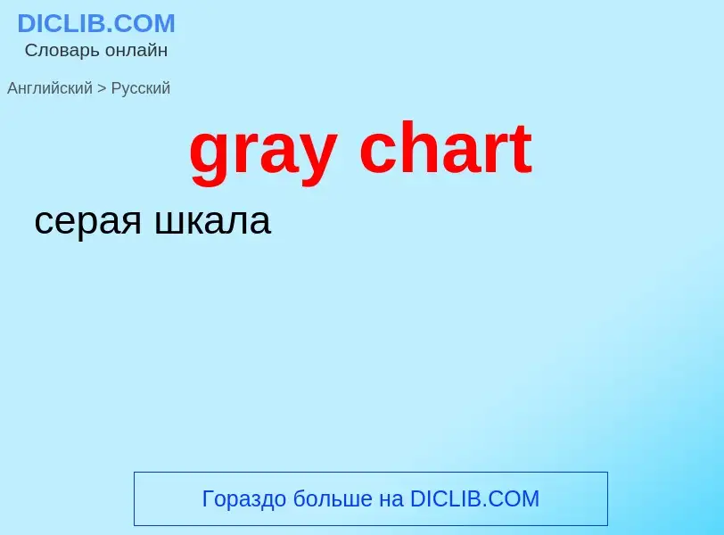 ¿Cómo se dice gray chart en Ruso? Traducción de &#39gray chart&#39 al Ruso