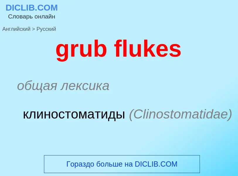 Traduzione di &#39grub flukes&#39 in Russo