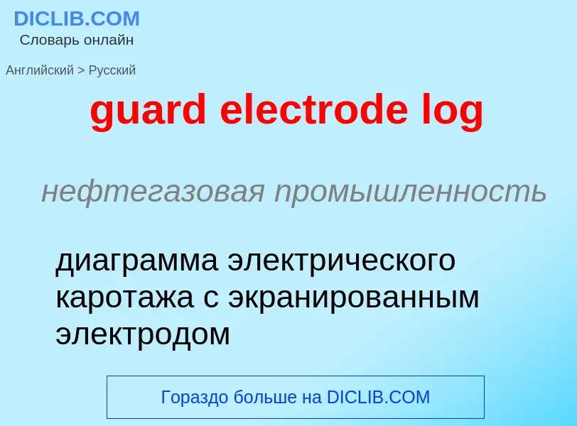 Vertaling van &#39guard electrode log&#39 naar Russisch