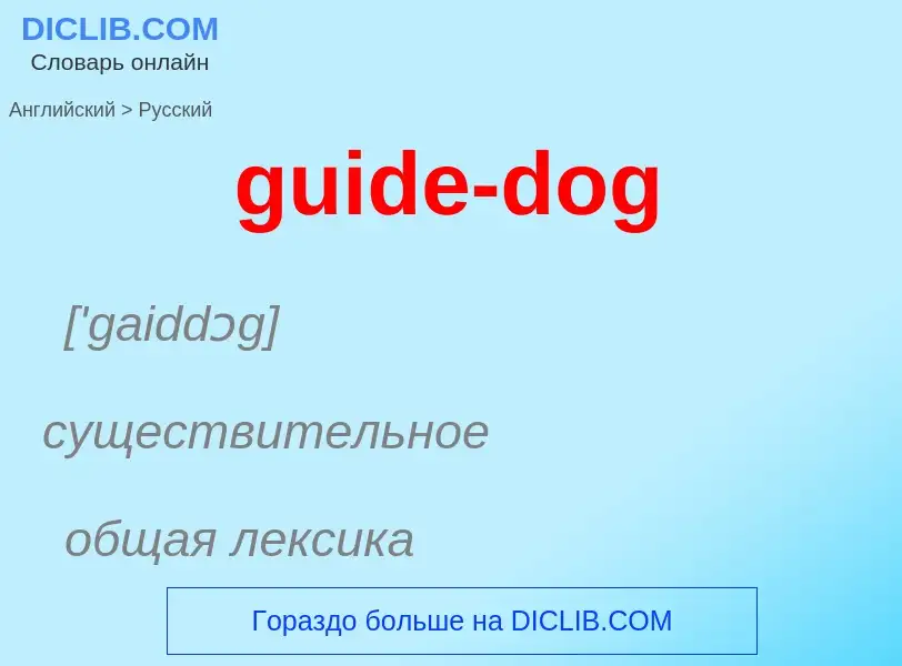 Vertaling van &#39guide-dog&#39 naar Russisch