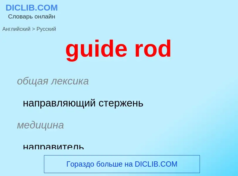 Vertaling van &#39guide rod&#39 naar Russisch