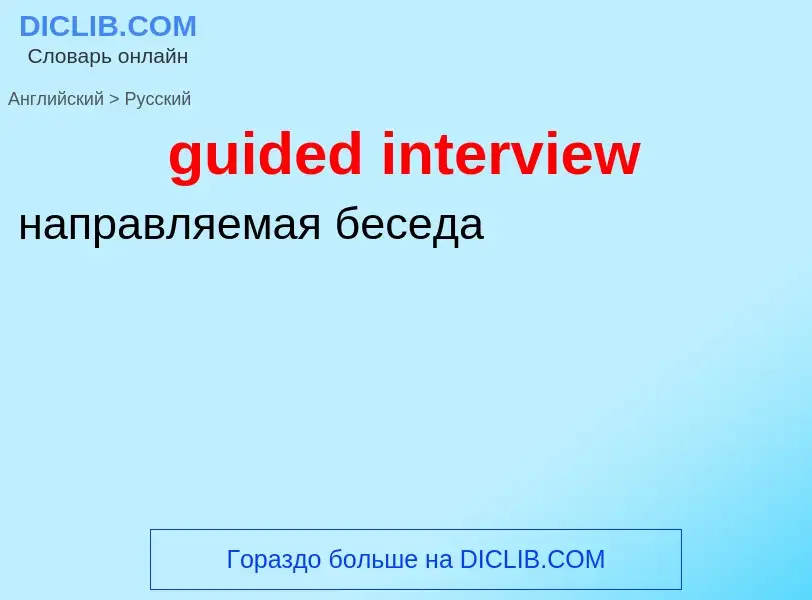 Vertaling van &#39guided interview&#39 naar Russisch