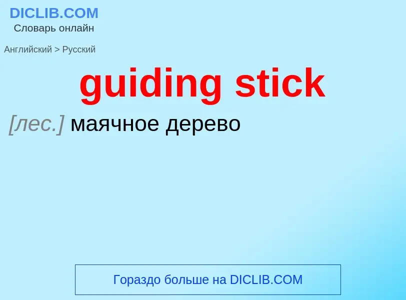 Vertaling van &#39guiding stick&#39 naar Russisch