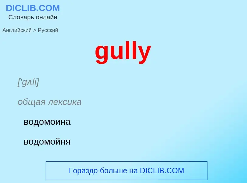 Vertaling van &#39gully&#39 naar Russisch