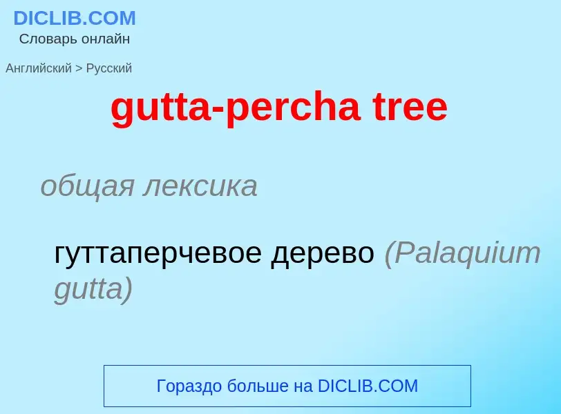 Μετάφραση του &#39gutta-percha tree&#39 σε Ρωσικά