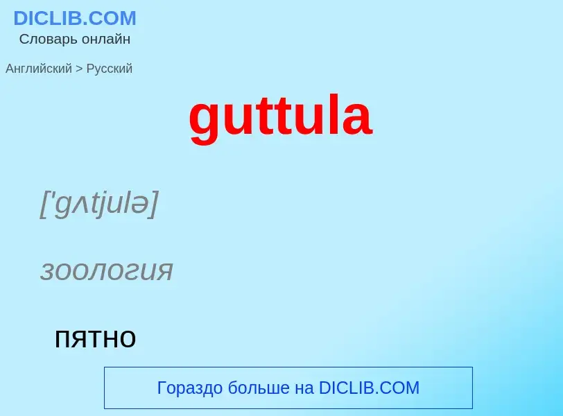 Μετάφραση του &#39guttula&#39 σε Ρωσικά