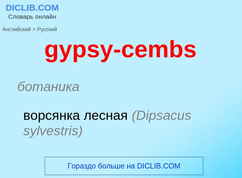 Как переводится gypsy-cembs на Русский язык