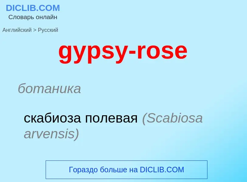 Μετάφραση του &#39gypsy-rose&#39 σε Ρωσικά