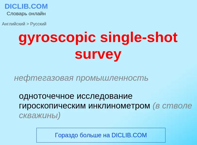 Μετάφραση του &#39gyroscopic single-shot survey&#39 σε Ρωσικά